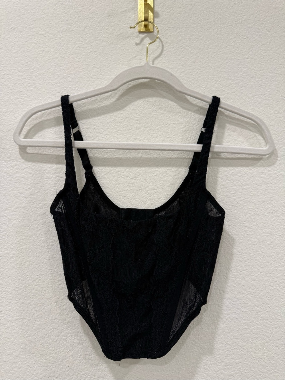 Urban Outfitters Black Lace Corset Top
